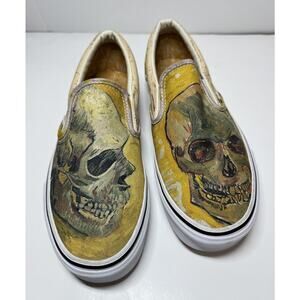 Vans Van Gogh Museum Classic Slip On Men's 7.5 Women’s 9 EU 40 Skull Graphic Art